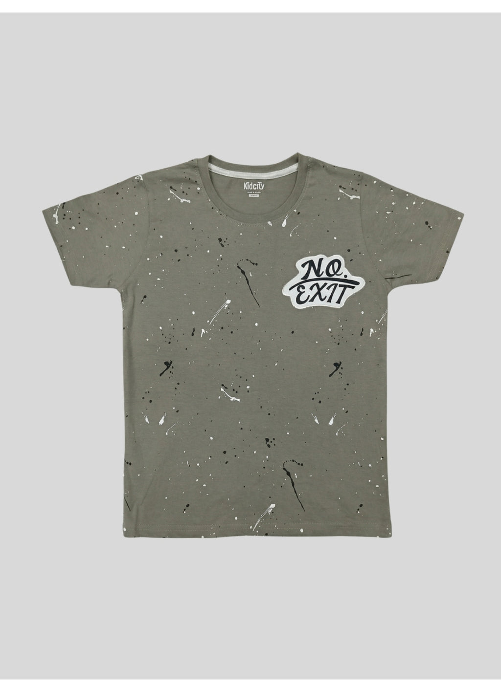 NO EXIT Paint-Splatter T-Shirt.