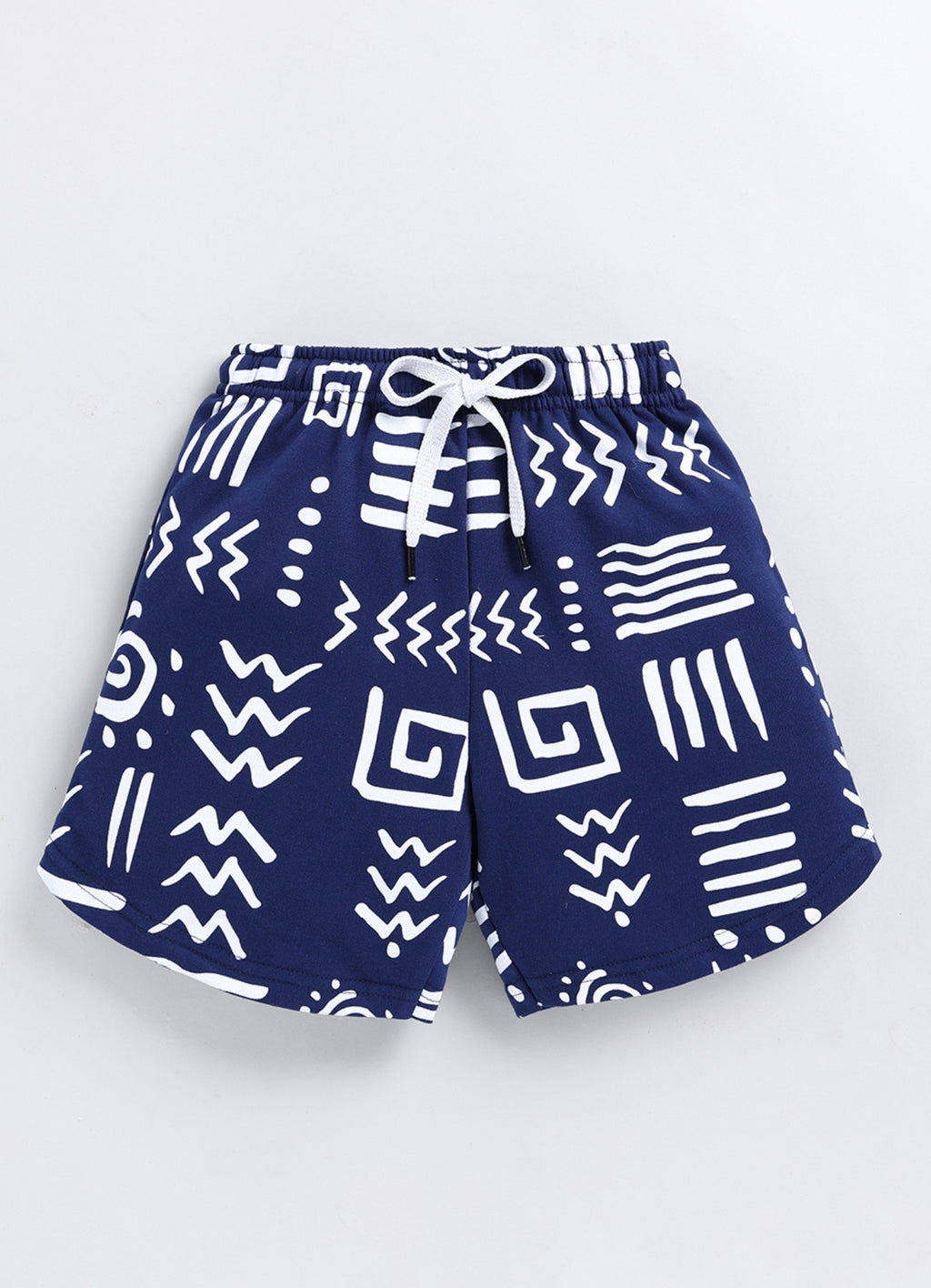 Indigo Pulse Abstract Geometric Short