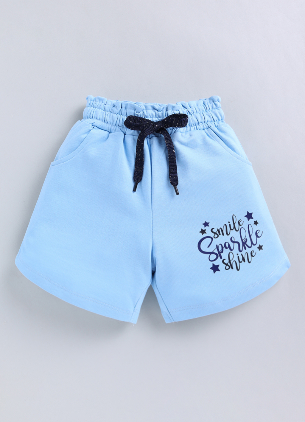 Smile Sparkle Shine' Cotton Shorts