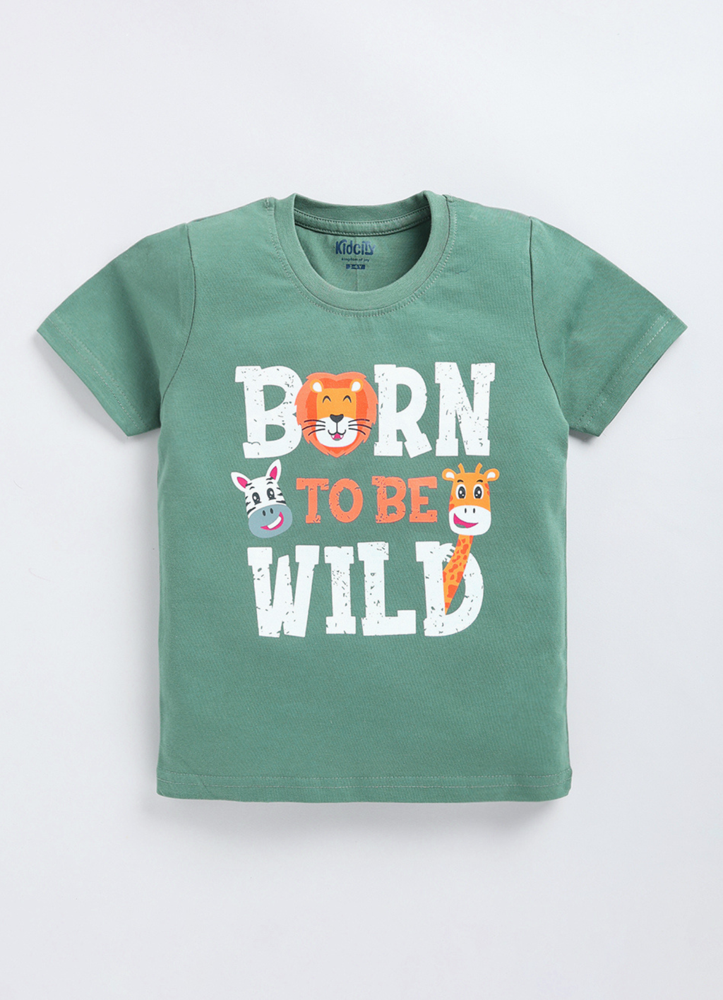 "Born To Be Wild" Graphic Print Cotton T-Shirt