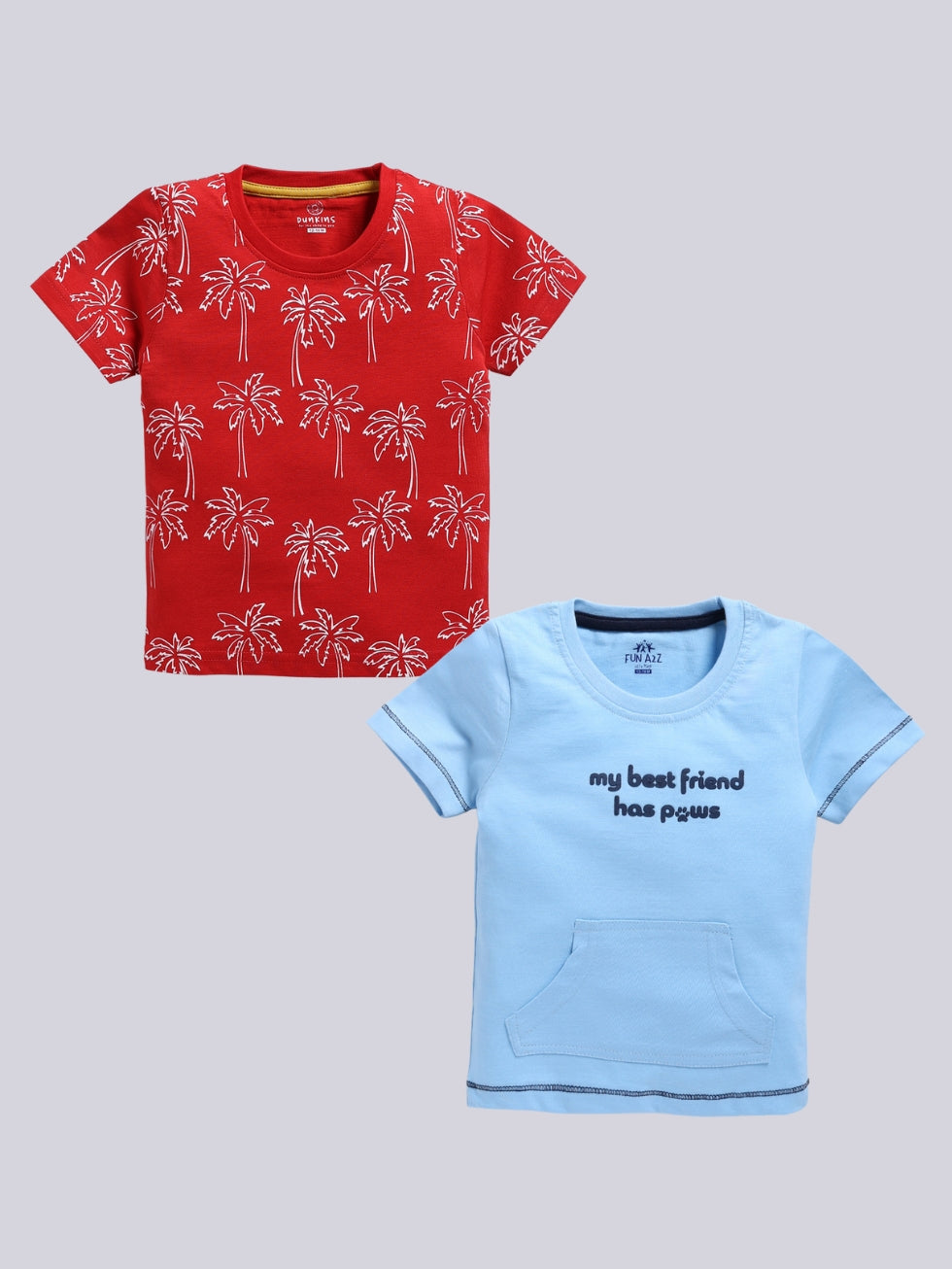 Boy's Fashion All Over T-Shirt Combo Set (Pack of 2)