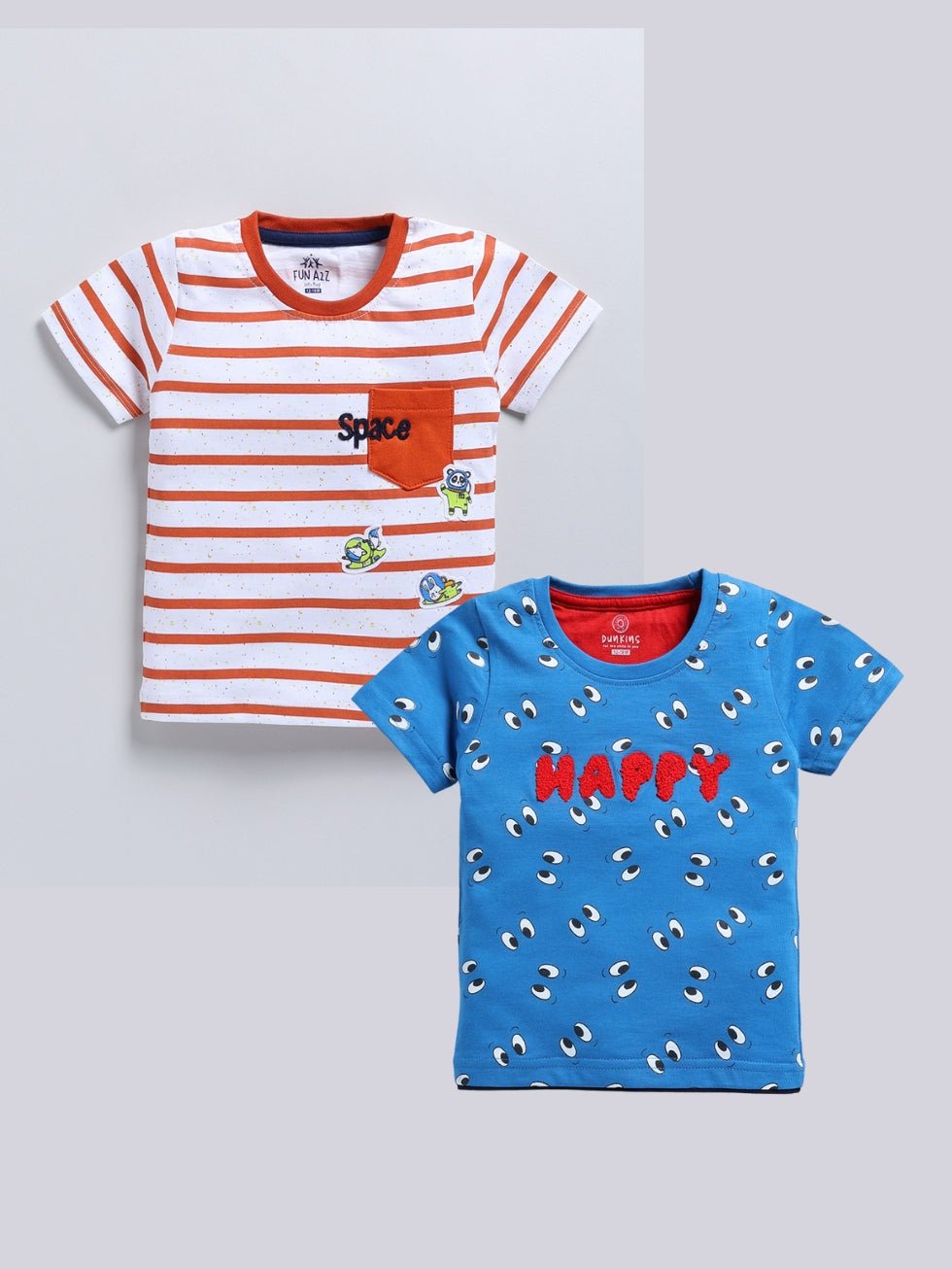 Boy's Fashion Striped T-Shirt Combo Set (Pack of 2)