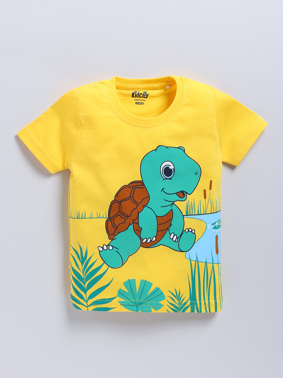 Kidcity Boy's Basic T-Shirt Combo Set (Pack of 2) | Cotton Sinker T-Shirts| yellow, maroonT-Shirts