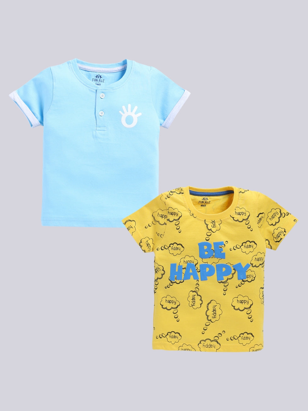 Boy's Fashion All Over Print T-Shirt Combo Set (Pack of 2)