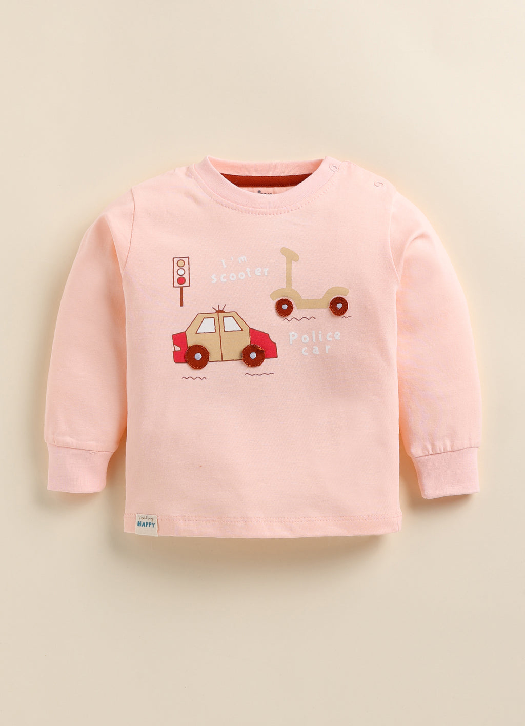 Cute Tiny Car Print Knitted Suit Set