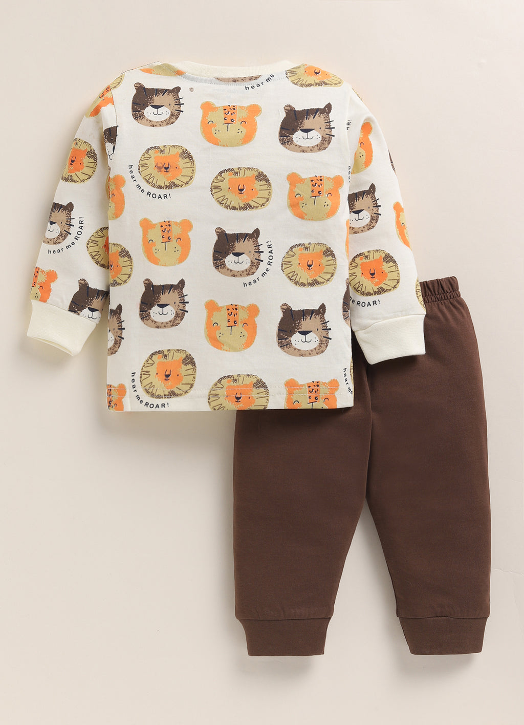Tiny Bear Print Knitted Suit Set