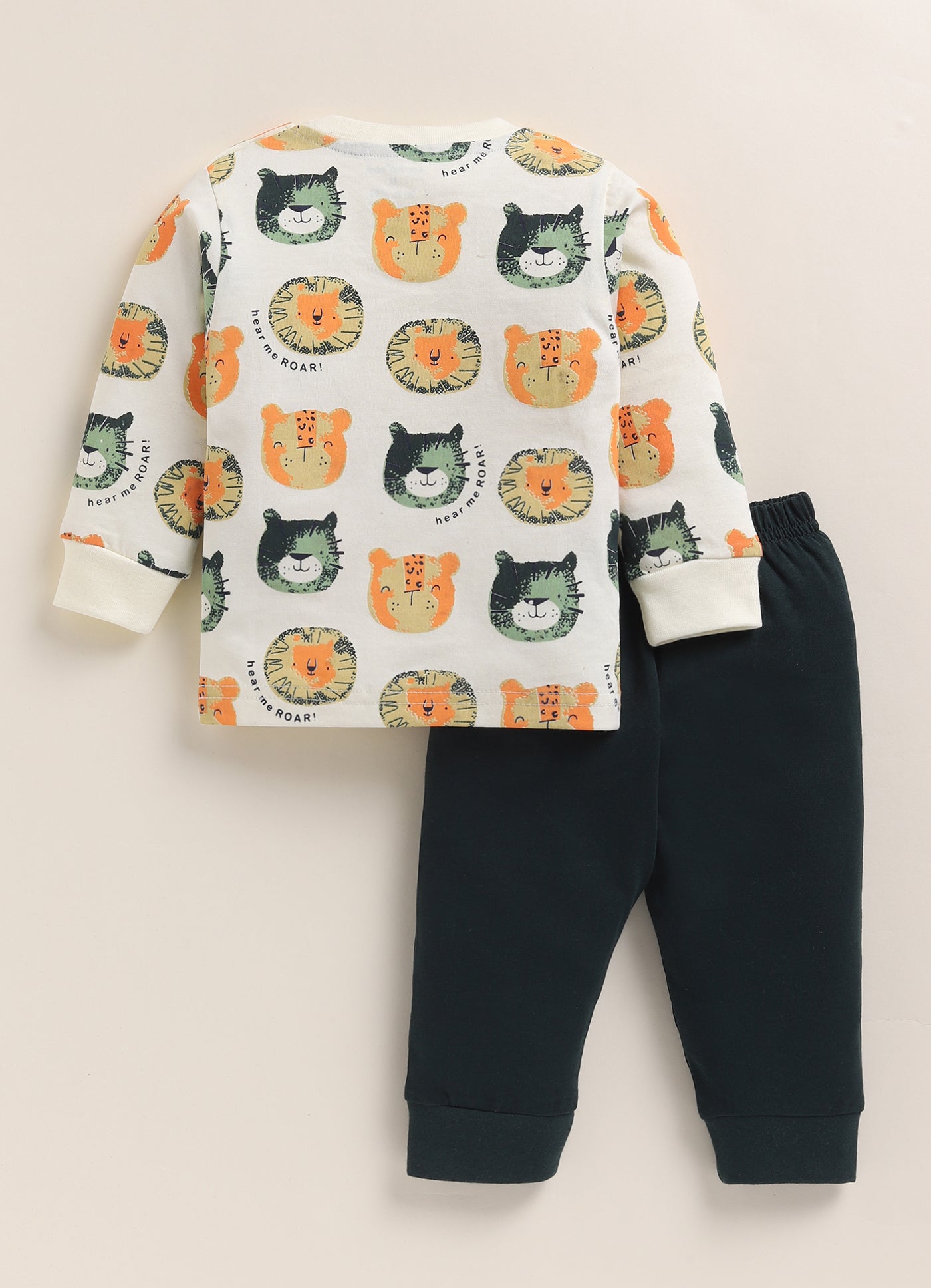 Tiny Bear Print Knitted Suit Set
