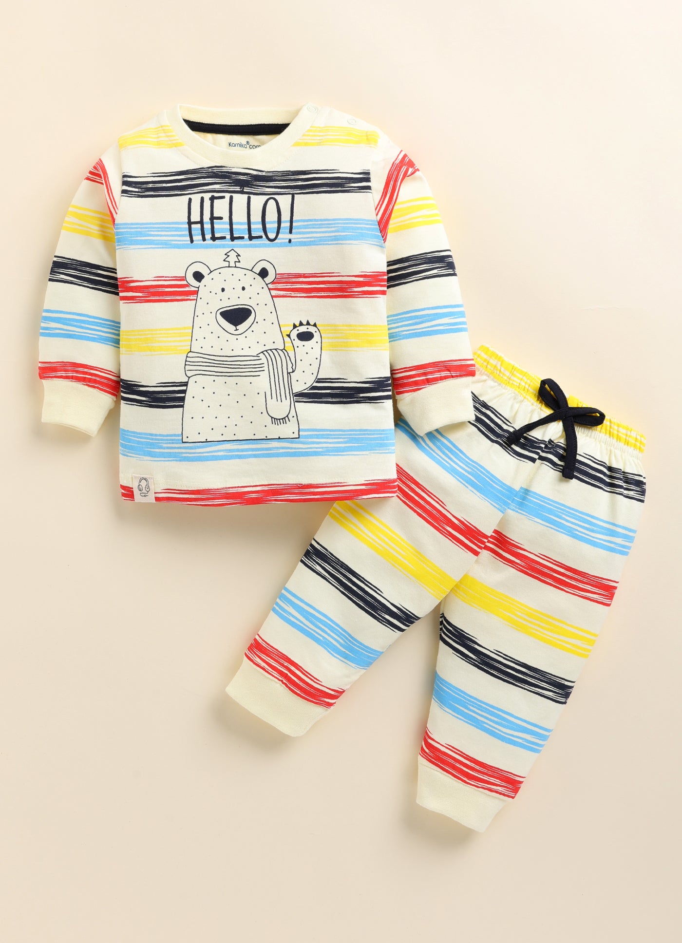 Cool Strips Knitted Suit Set