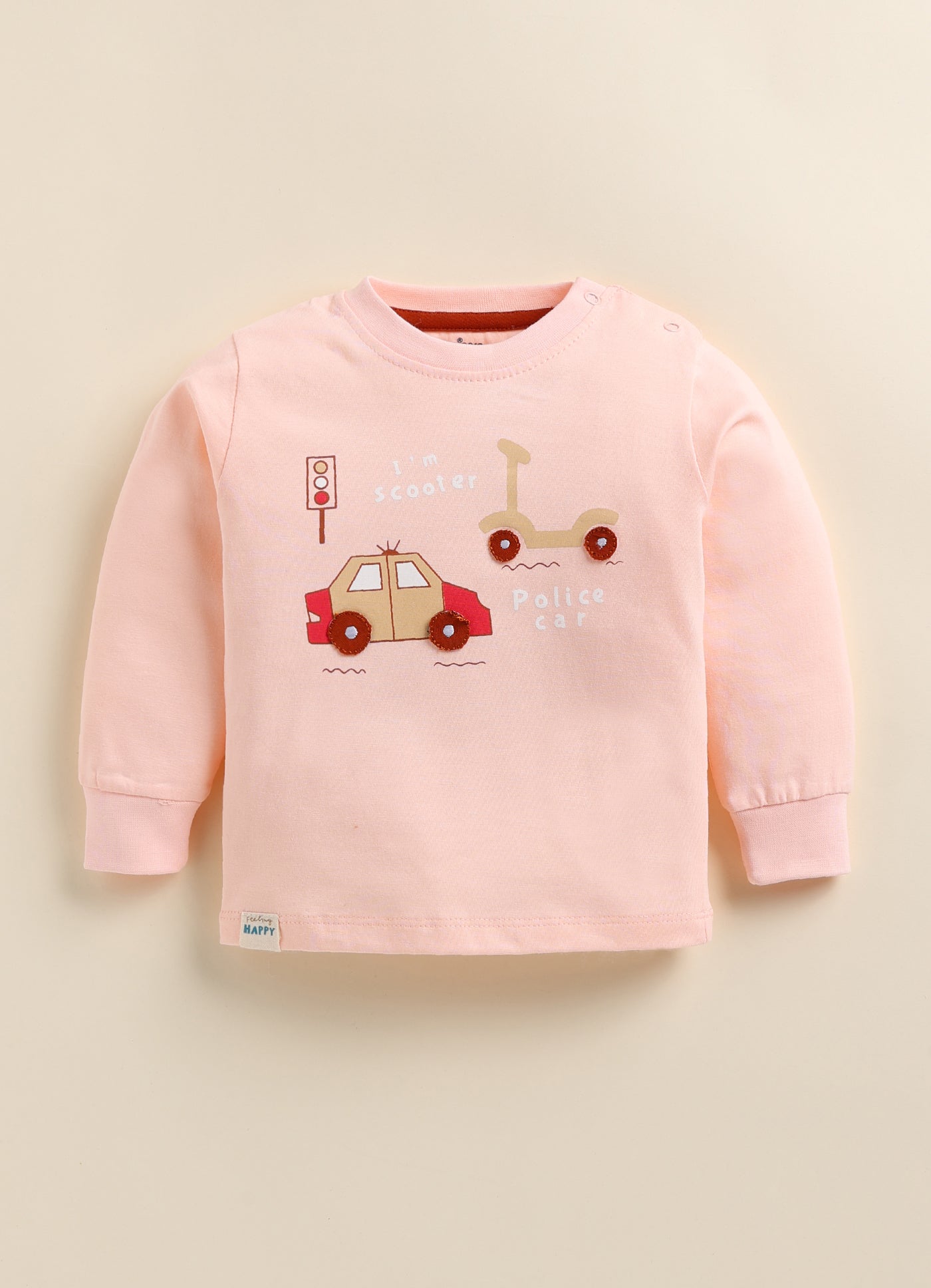 Cute Tiny Car Print Knitted Suit Set