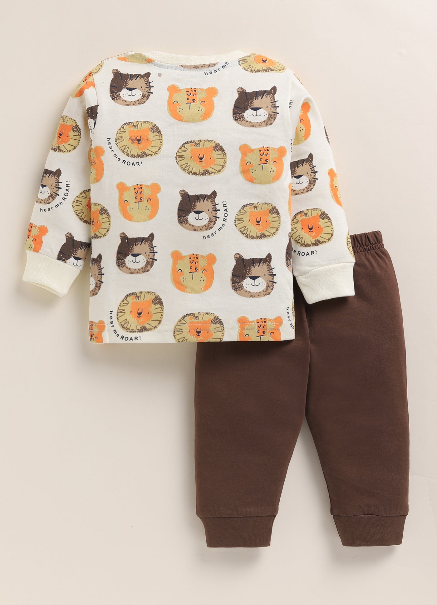 Tiny Bear Print Knitted Suit Set
