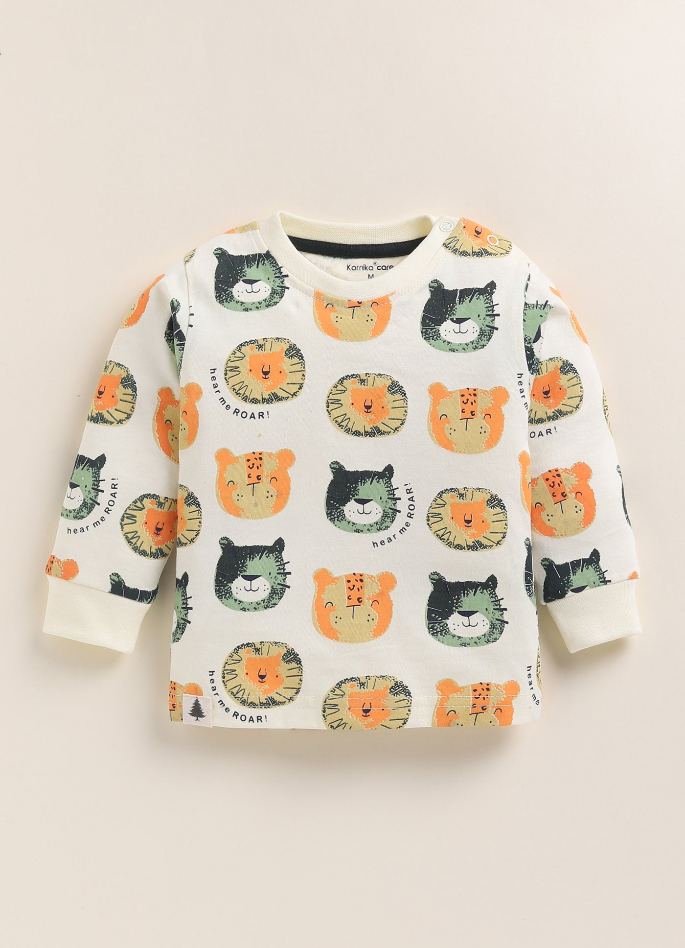 Tiny Bear Print Knitted Suit Set