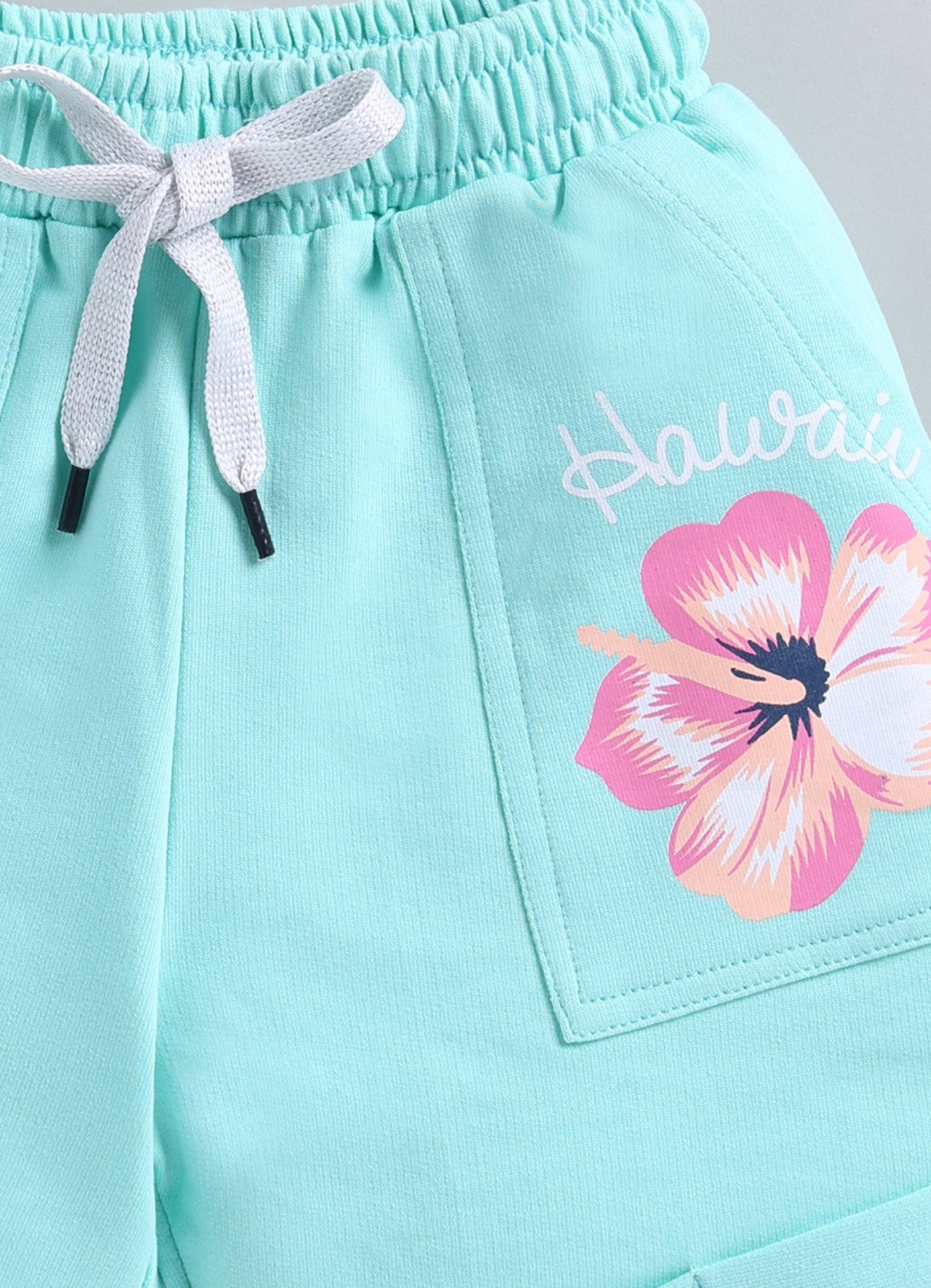 Island Vibes Hibiscus Drawstring Short