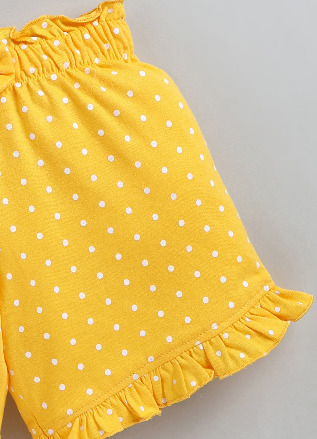 Polka Dot Ruffle Hem Short