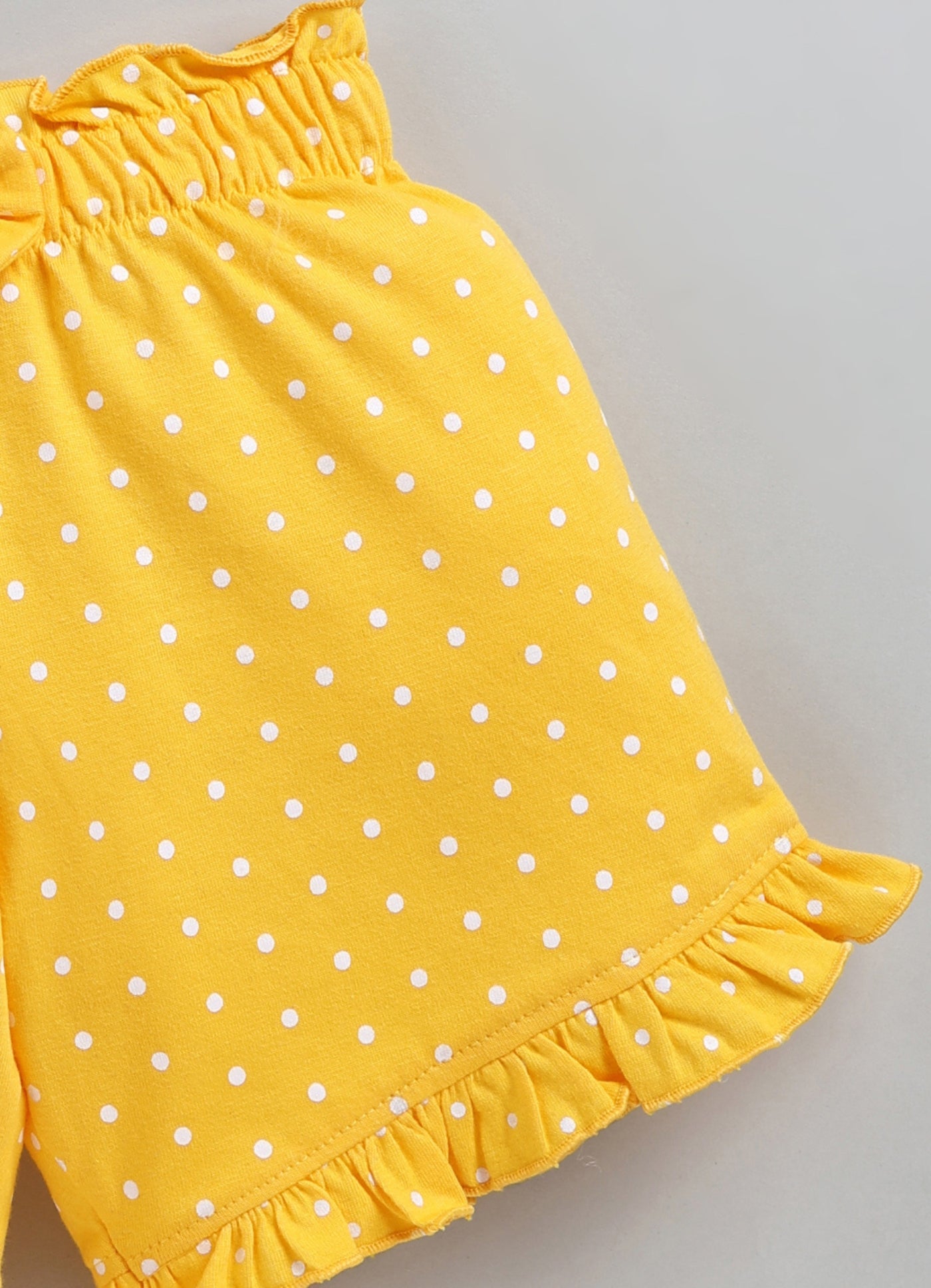 Polka Dot Ruffle Hem Short