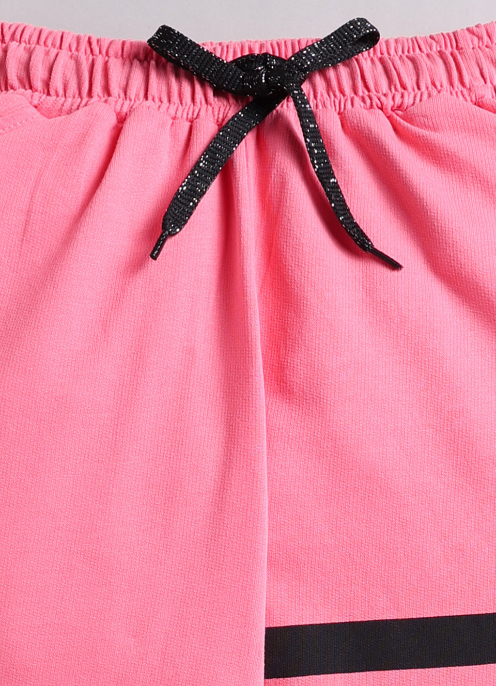 Candy Pink Quad-Stripe Joggers