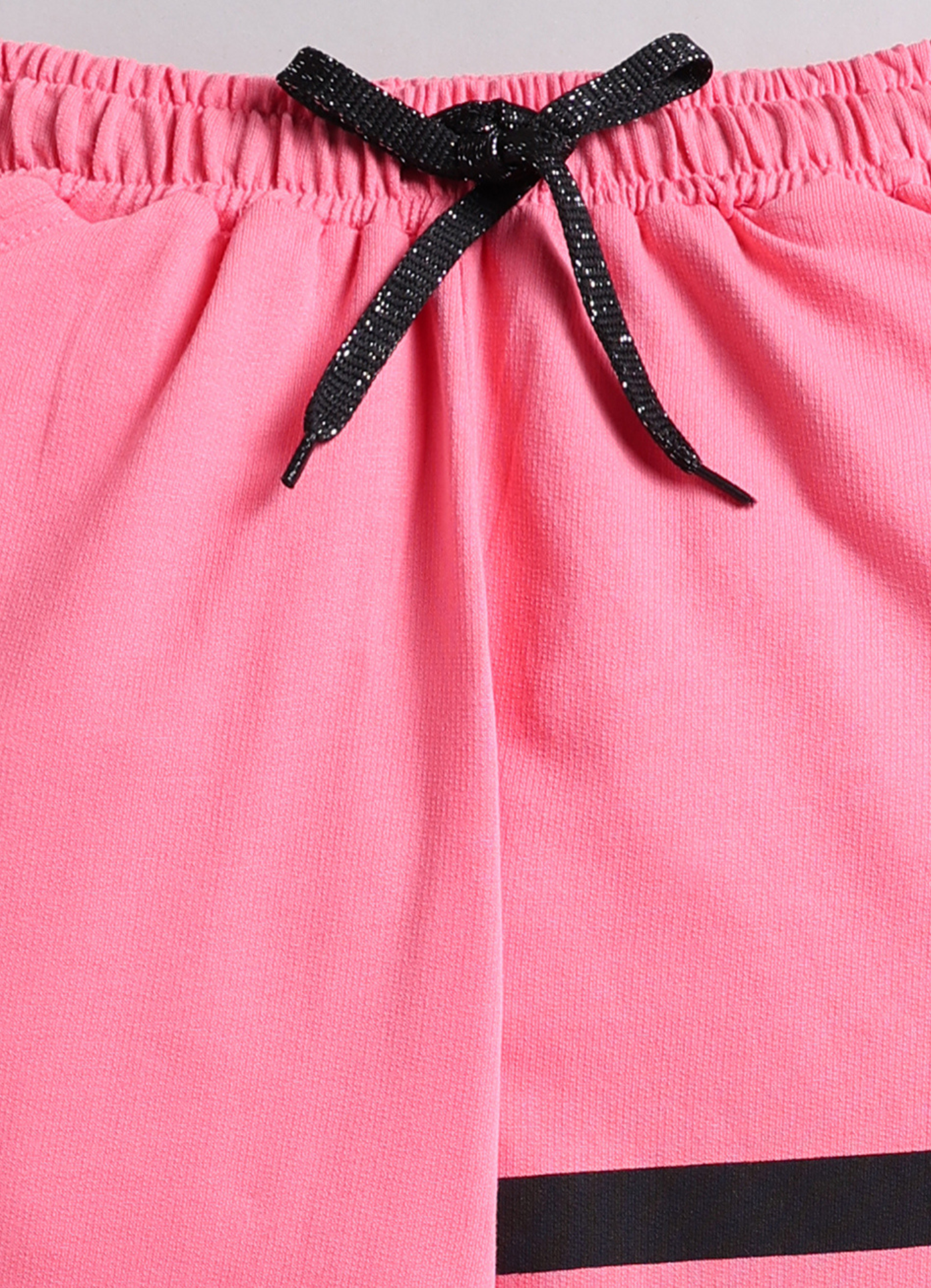 Candy Pink Quad-Stripe Joggers