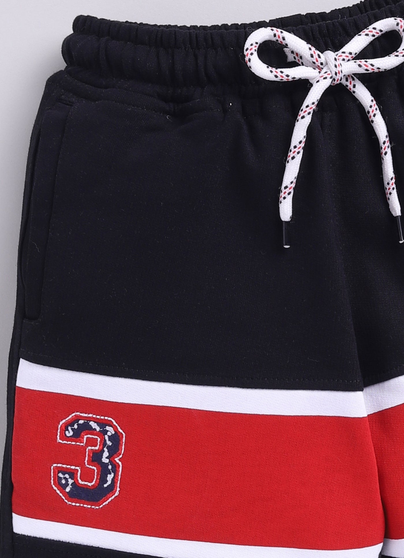 Sporty Colorblock Short with Number Applique