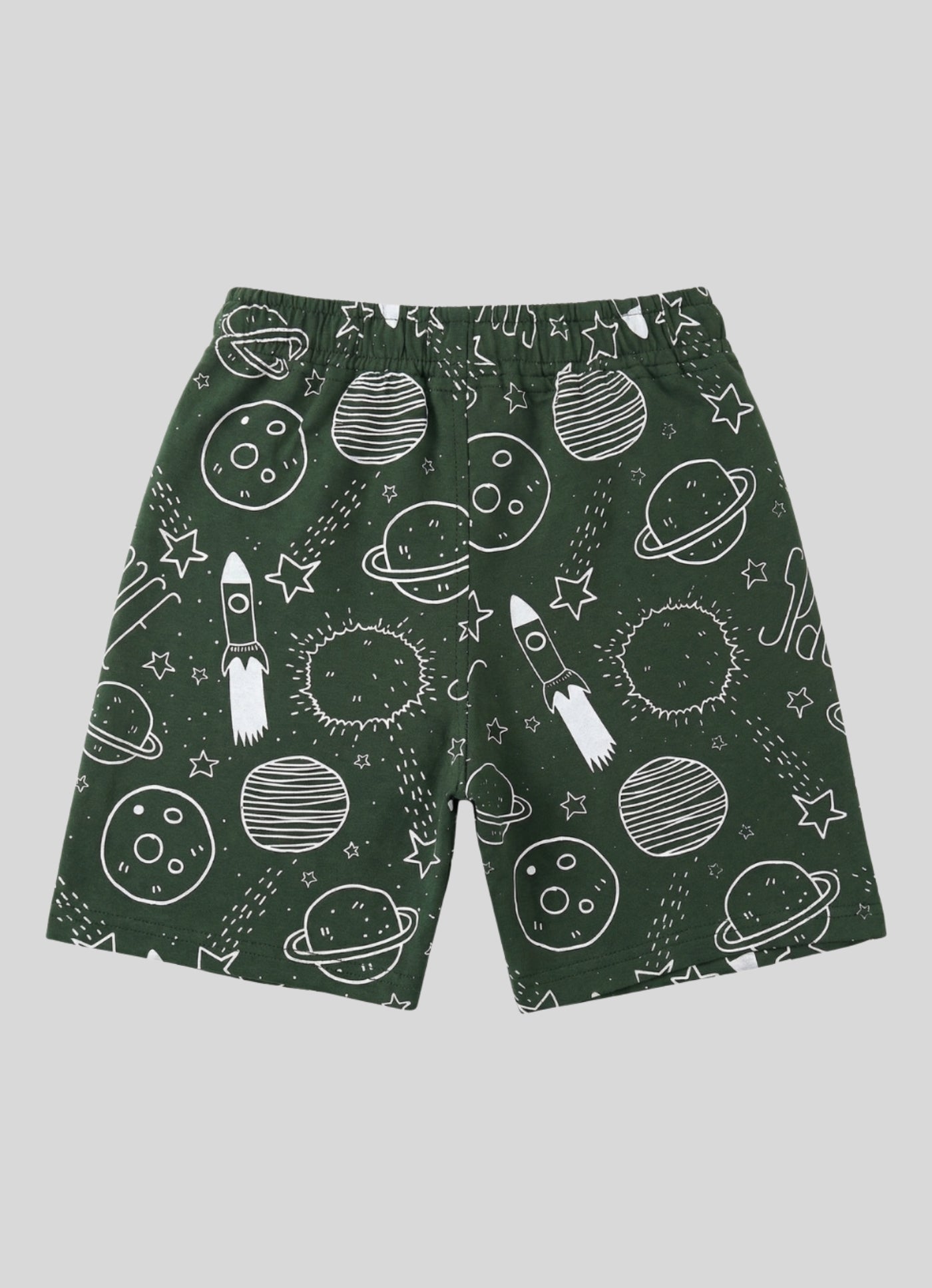 Dark Space-Print Shorts