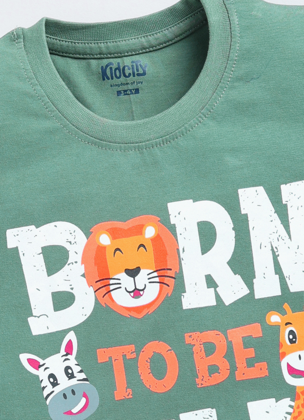 "Born To Be Wild" Graphic Print Cotton T-Shirt