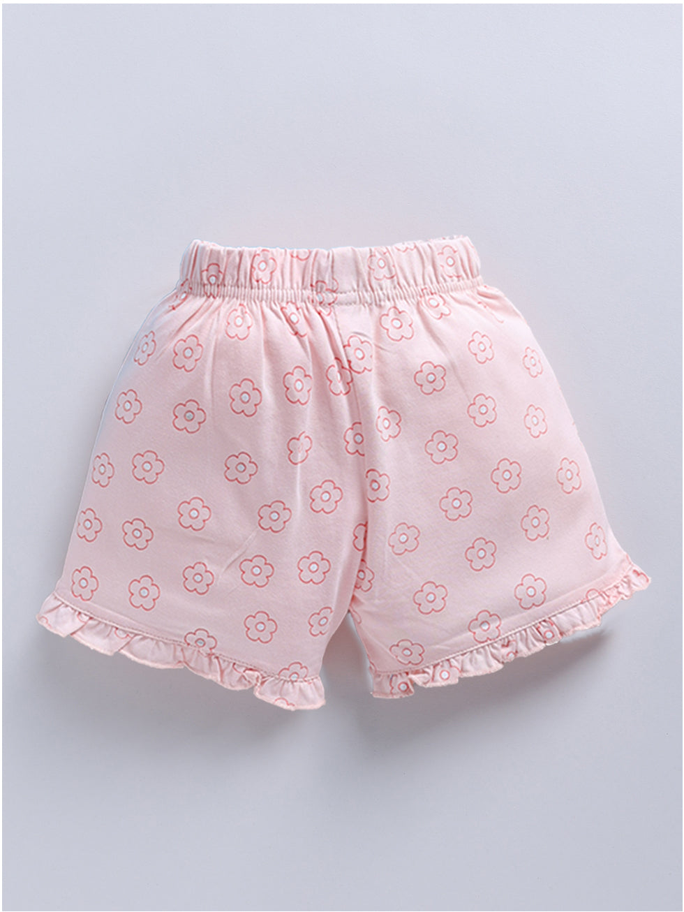Pink Floral Print & Blue Butterfly 'Fly High' Design 2 Pc Shorts