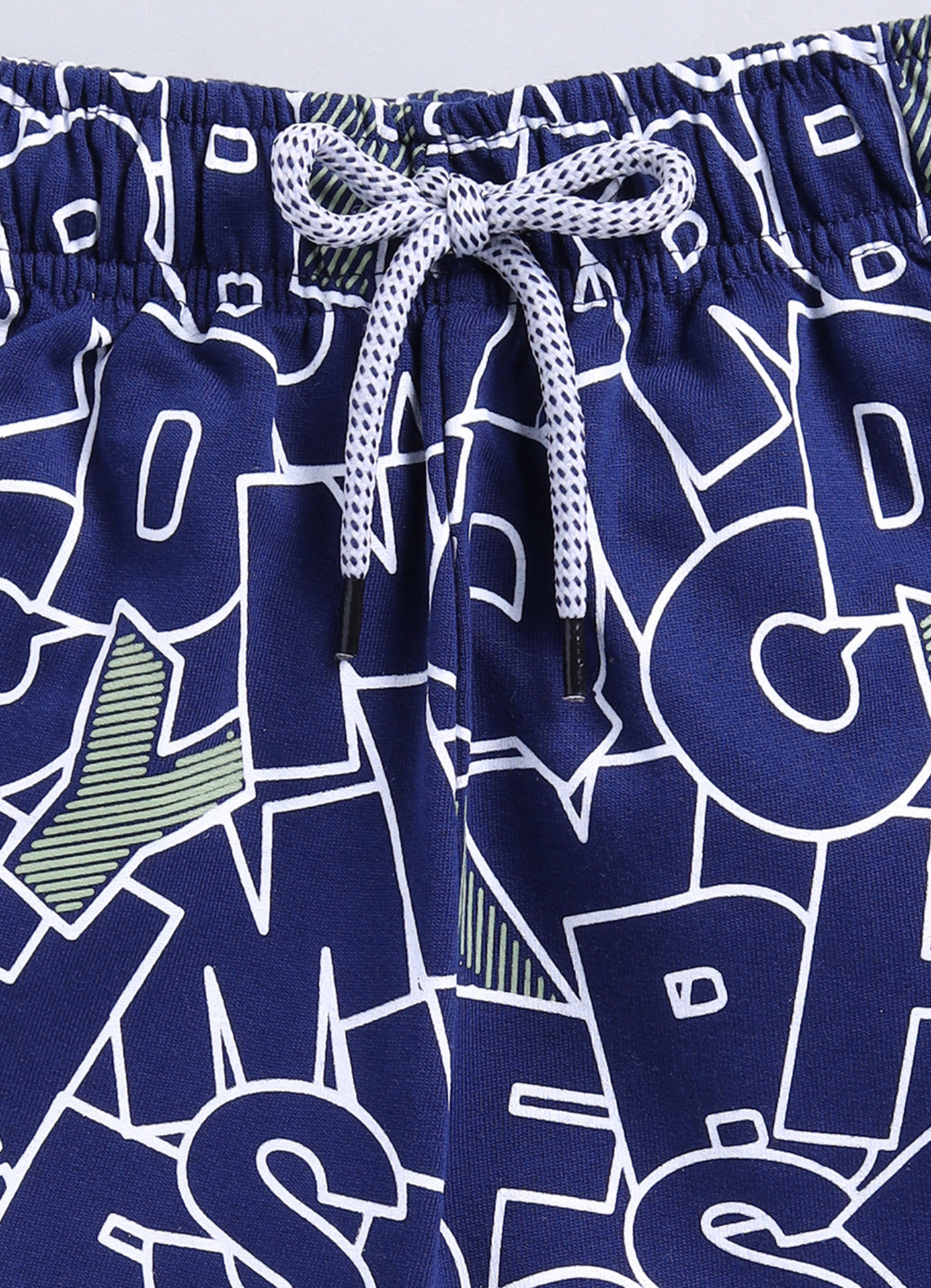 All-Over Alphabet Graffiti Print Shorts