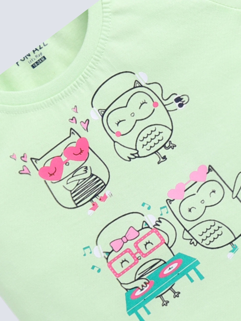 Owl & Dog BFF 2 Pc Printed Tops