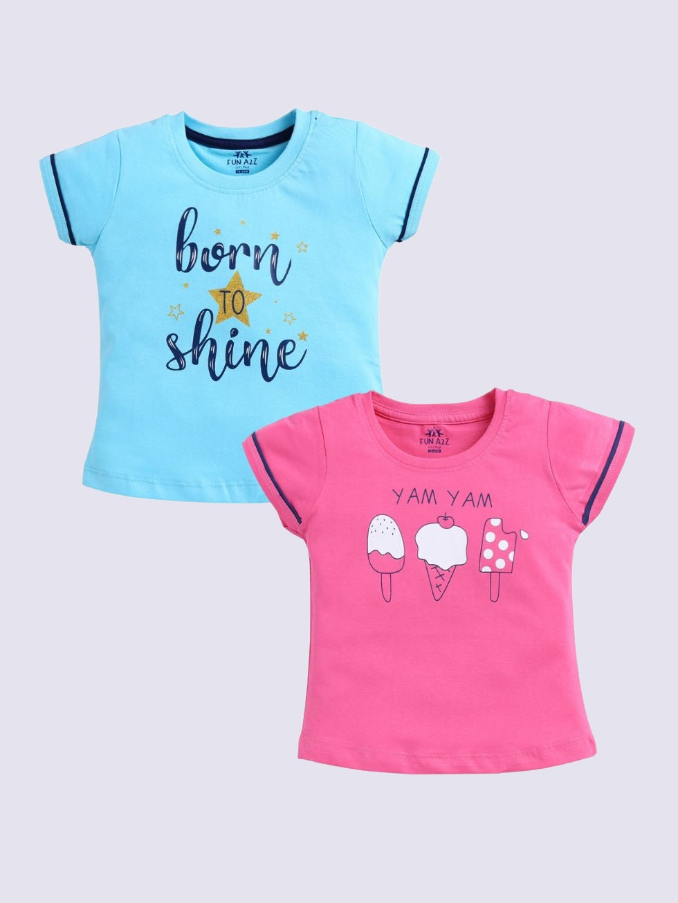 Girls Placement Printed Basic 2pc Combo Set Top