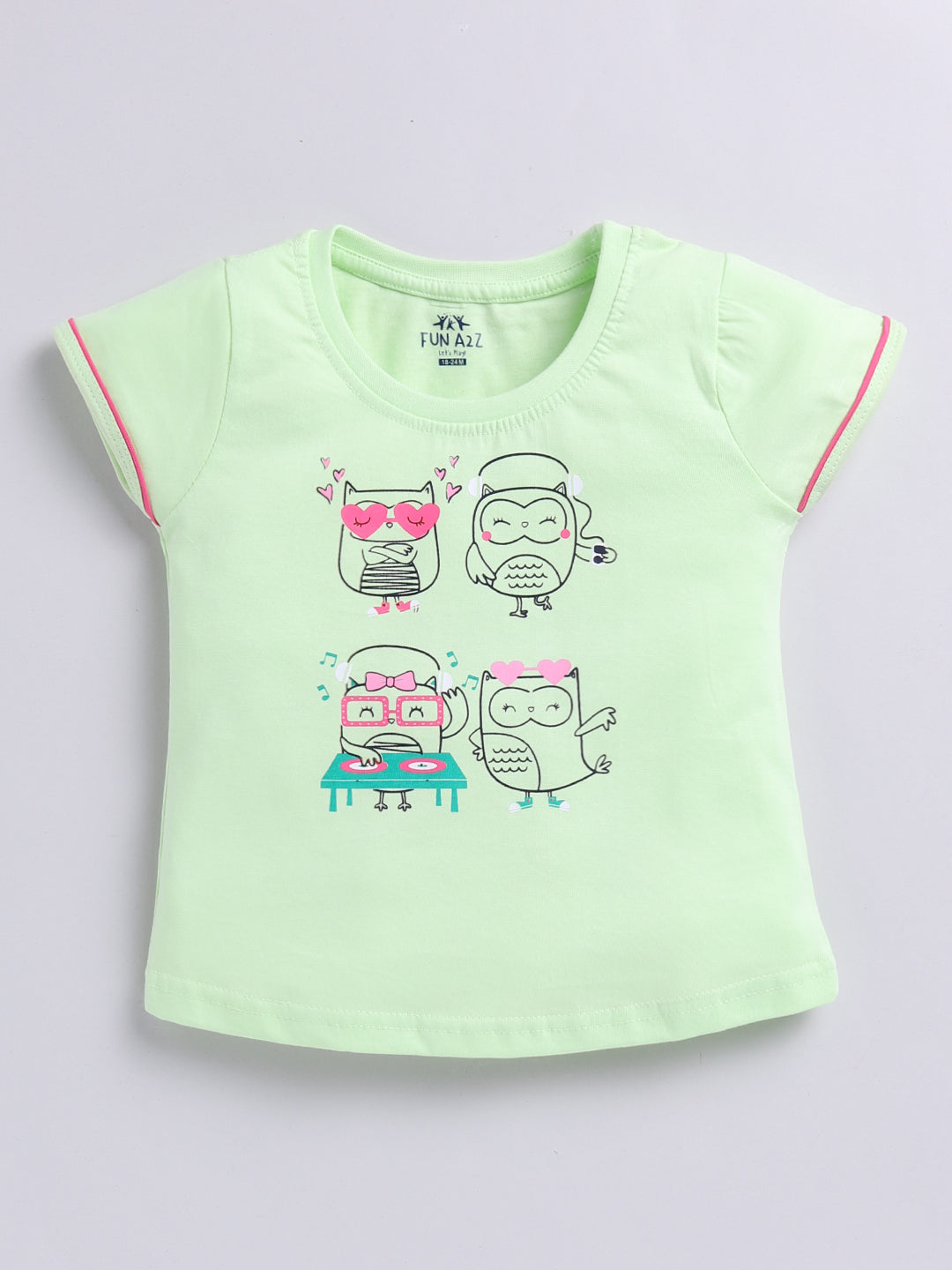 Owl & Dog BFF 2 Pc Printed Tops
