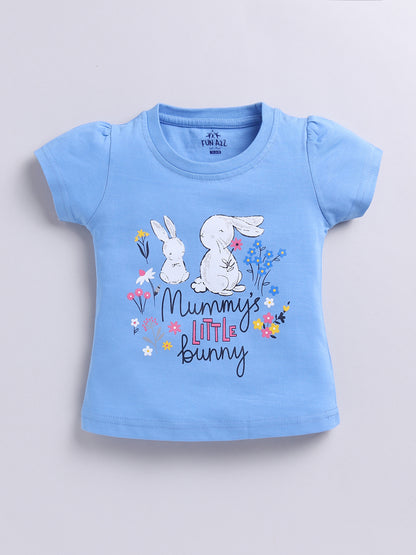 Kidcity Baby Girls Basic Top Combo Set (Pack of 2)|Cotton Sinker Top| Lavender, Sky Blue  Tops