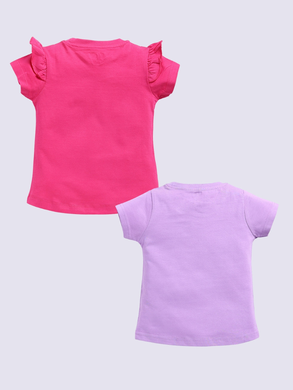 Girls Basic Placement Print 2pc Combo Set Top