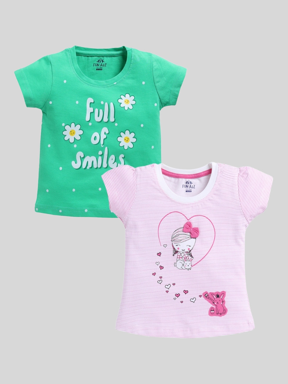 Smiles & Cute Kitty 2 Pc Printed Tops
