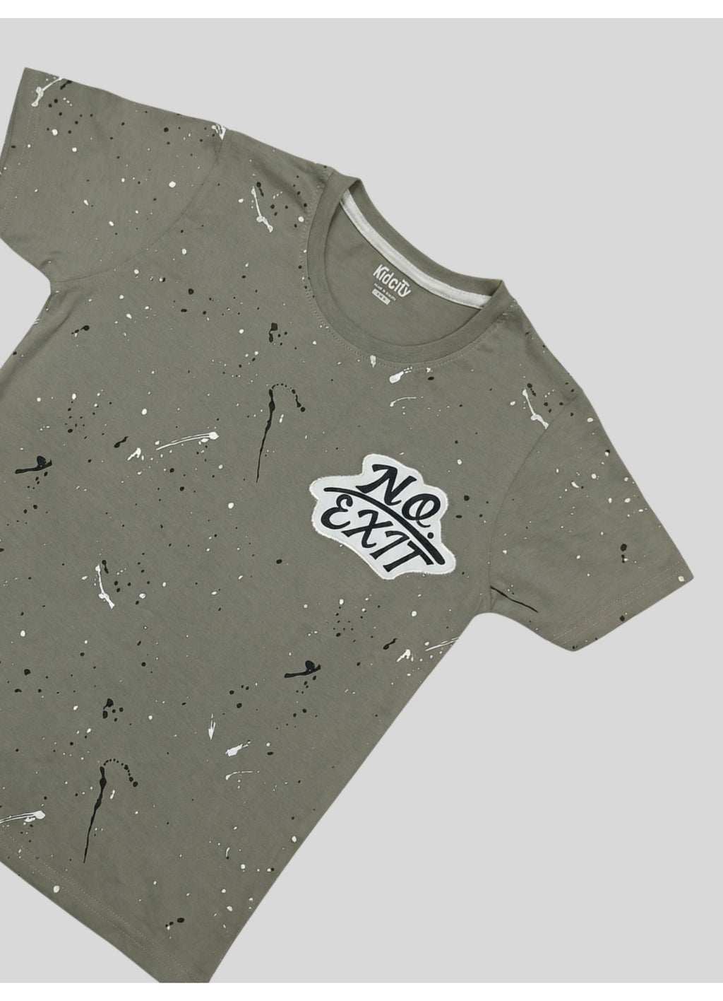 NO EXIT Paint-Splatter T-Shirt.