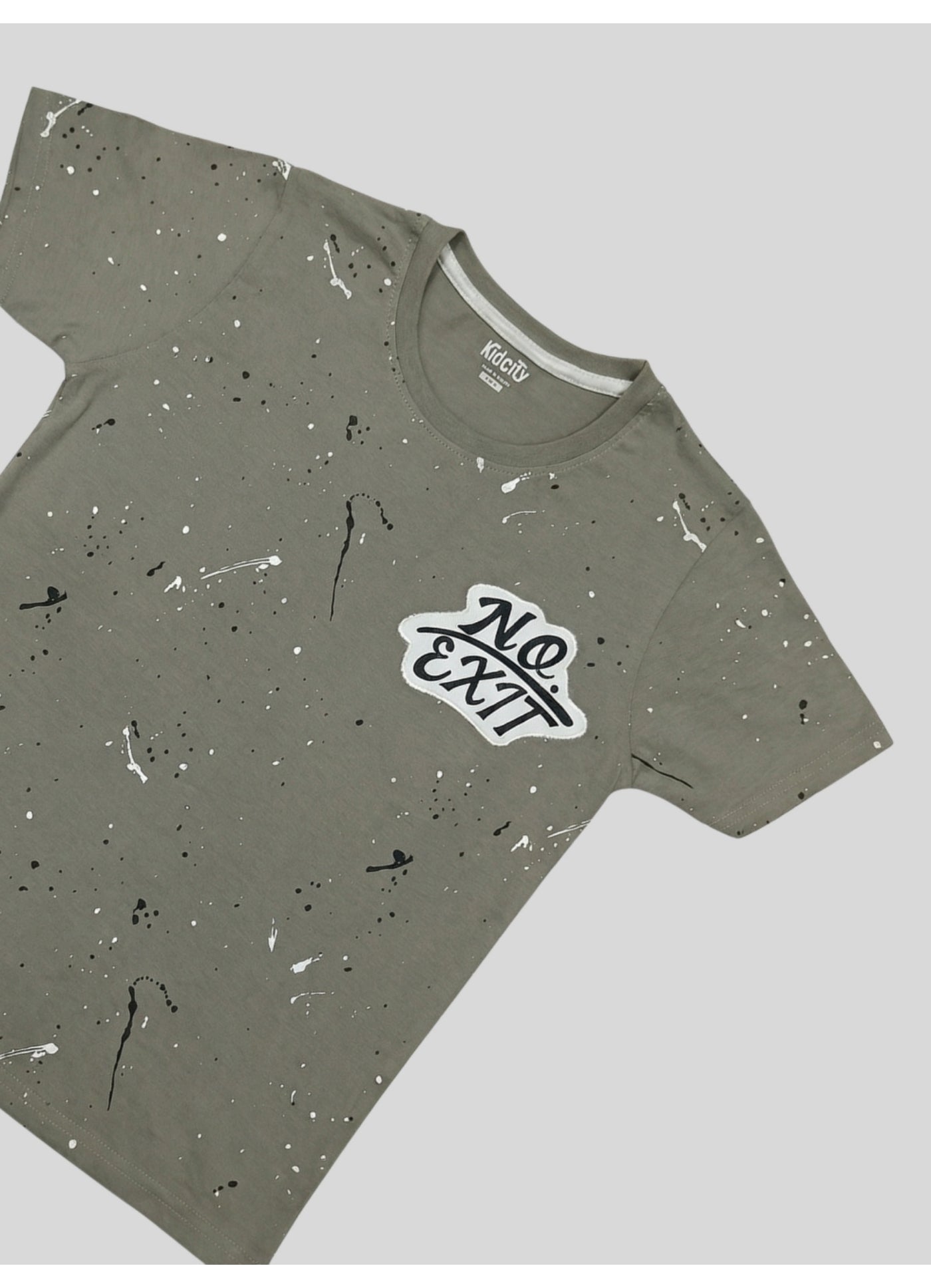 NO EXIT Paint-Splatter T-Shirt.