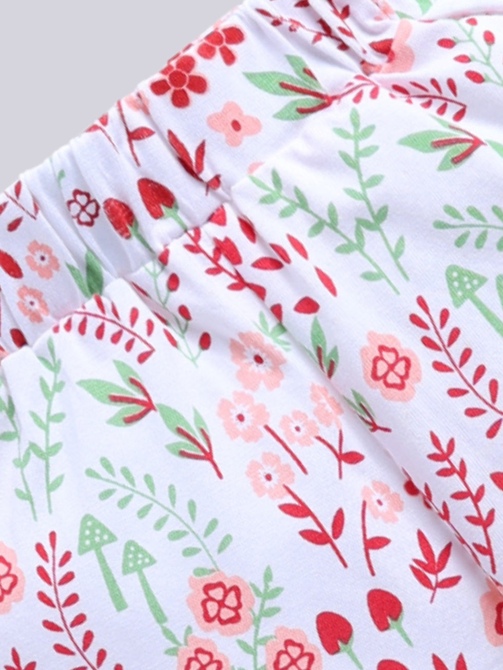 Floral & Unicorn Rainbow Design 2 Pc Shorts