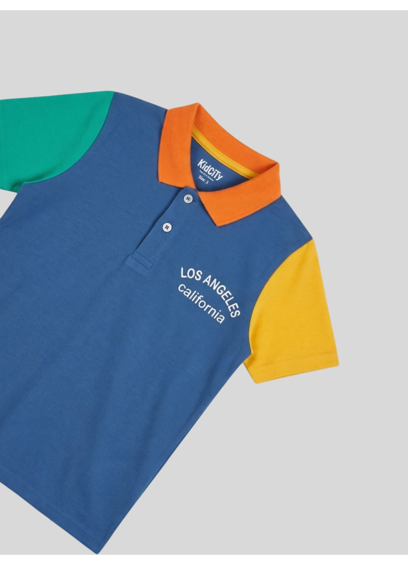Color-Block Los Angeles Polo T-Shirt.