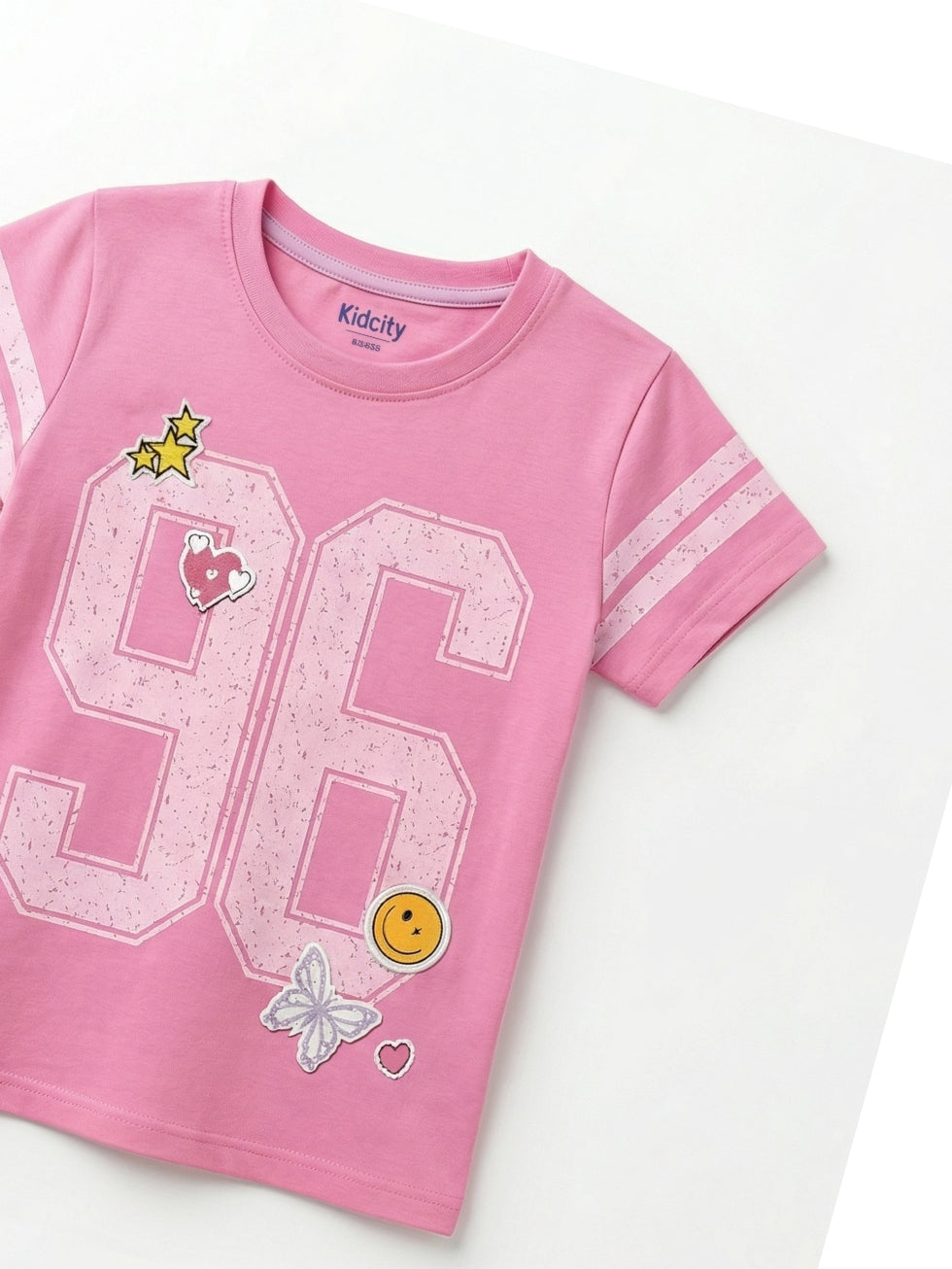 Magenta Varsity Graphic Top.