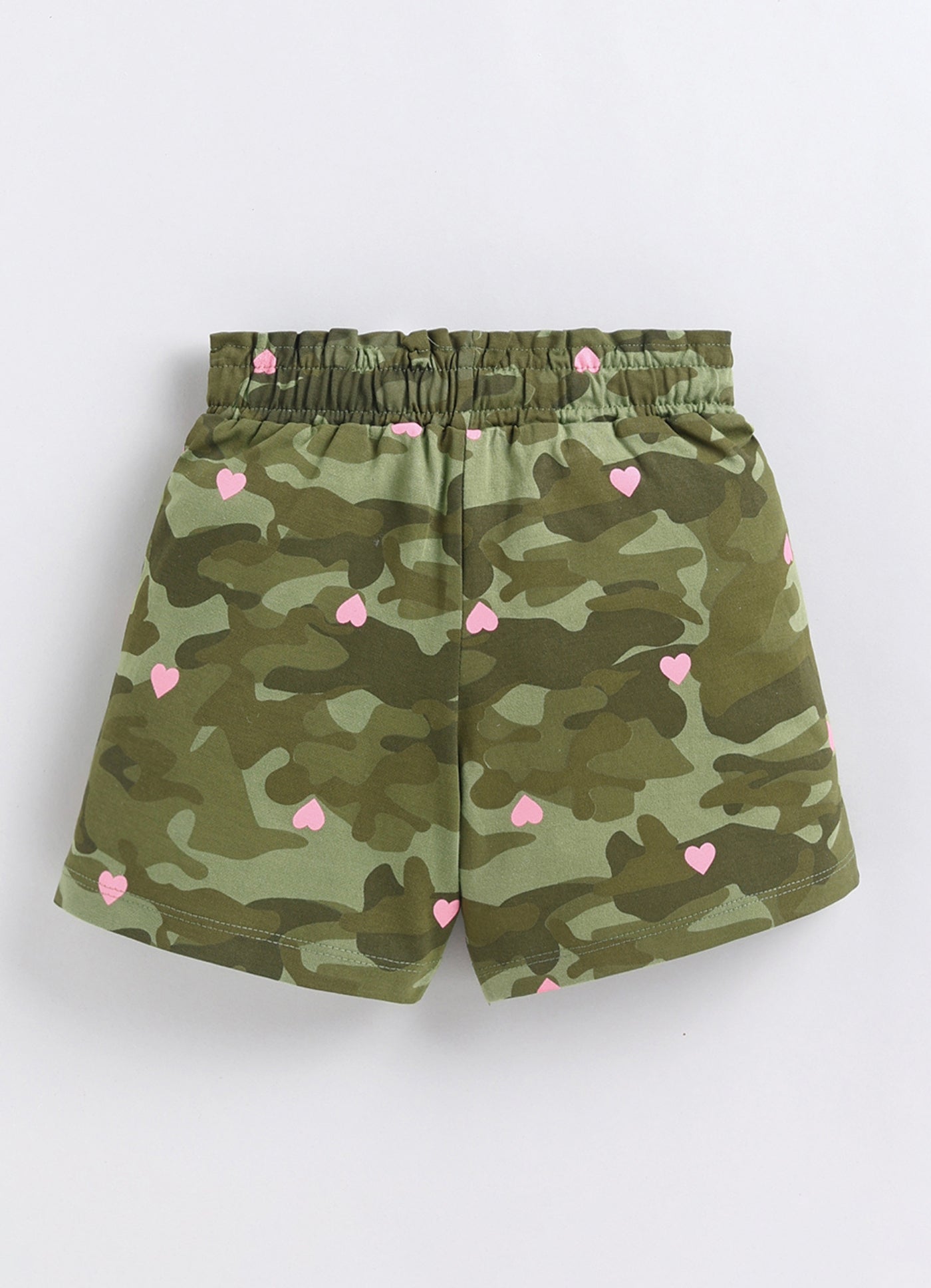 Camouflage Pink Heart Print Short