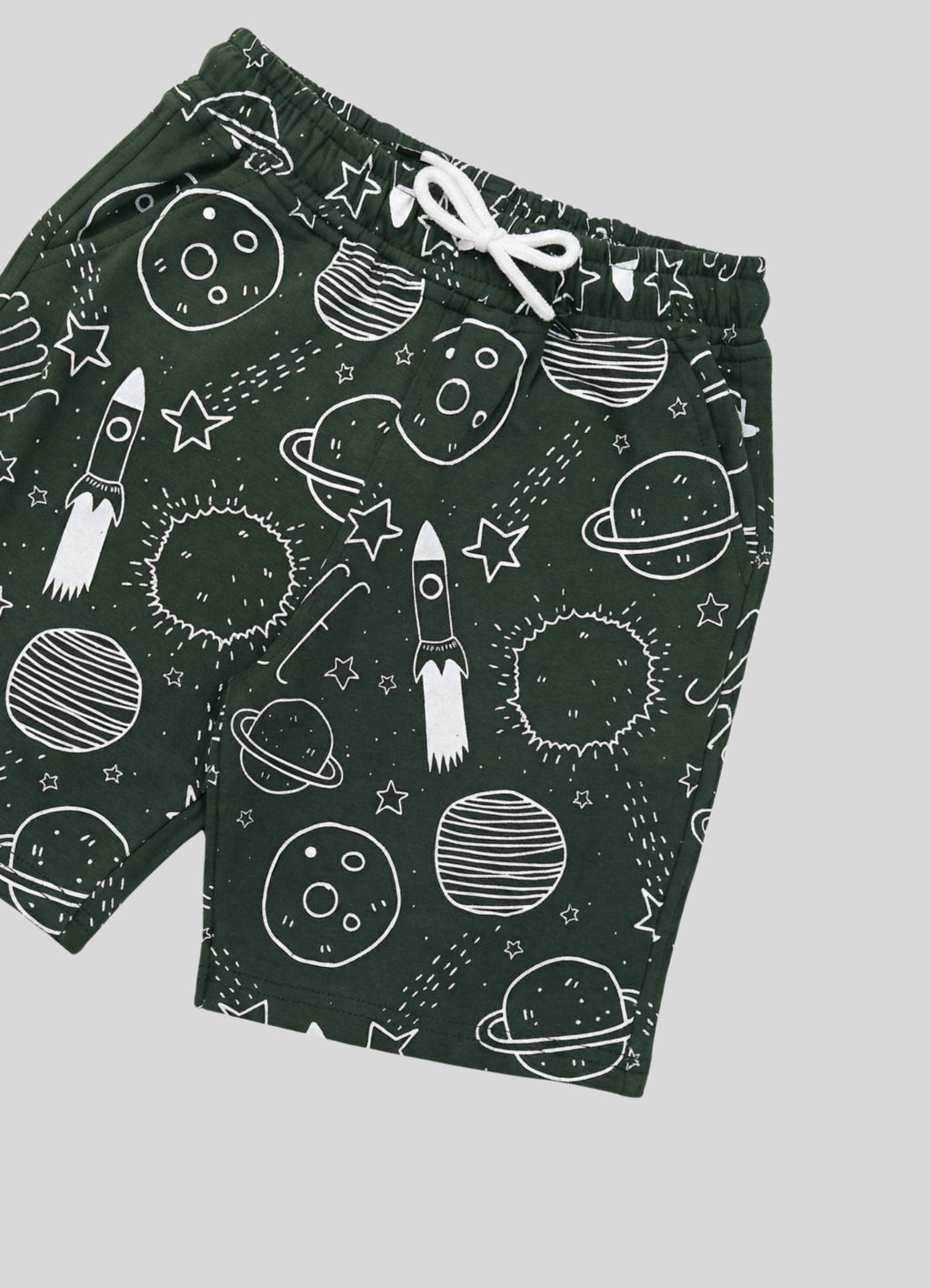 Dark Space-Print Shorts