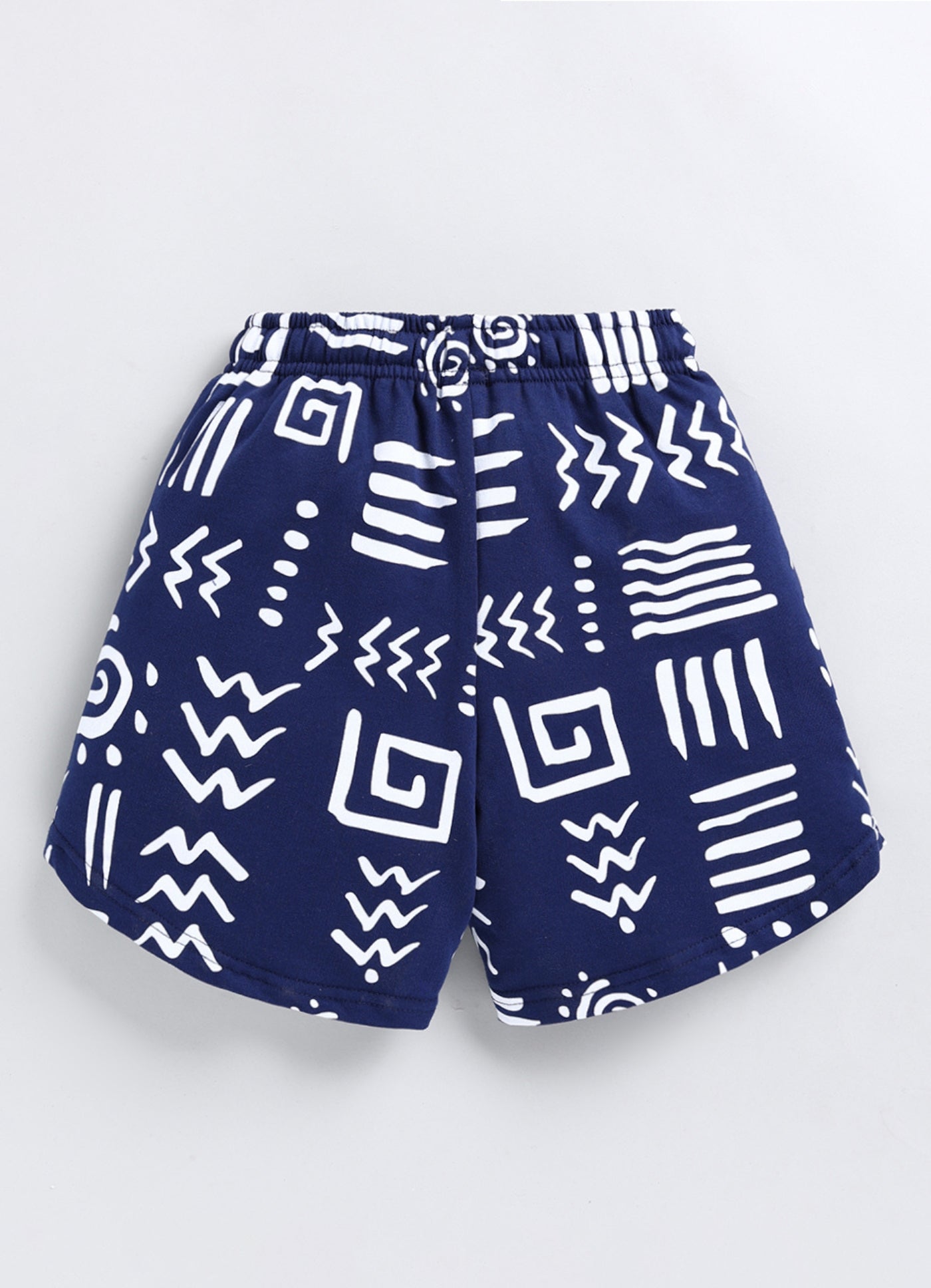 Indigo Pulse Abstract Geometric Short