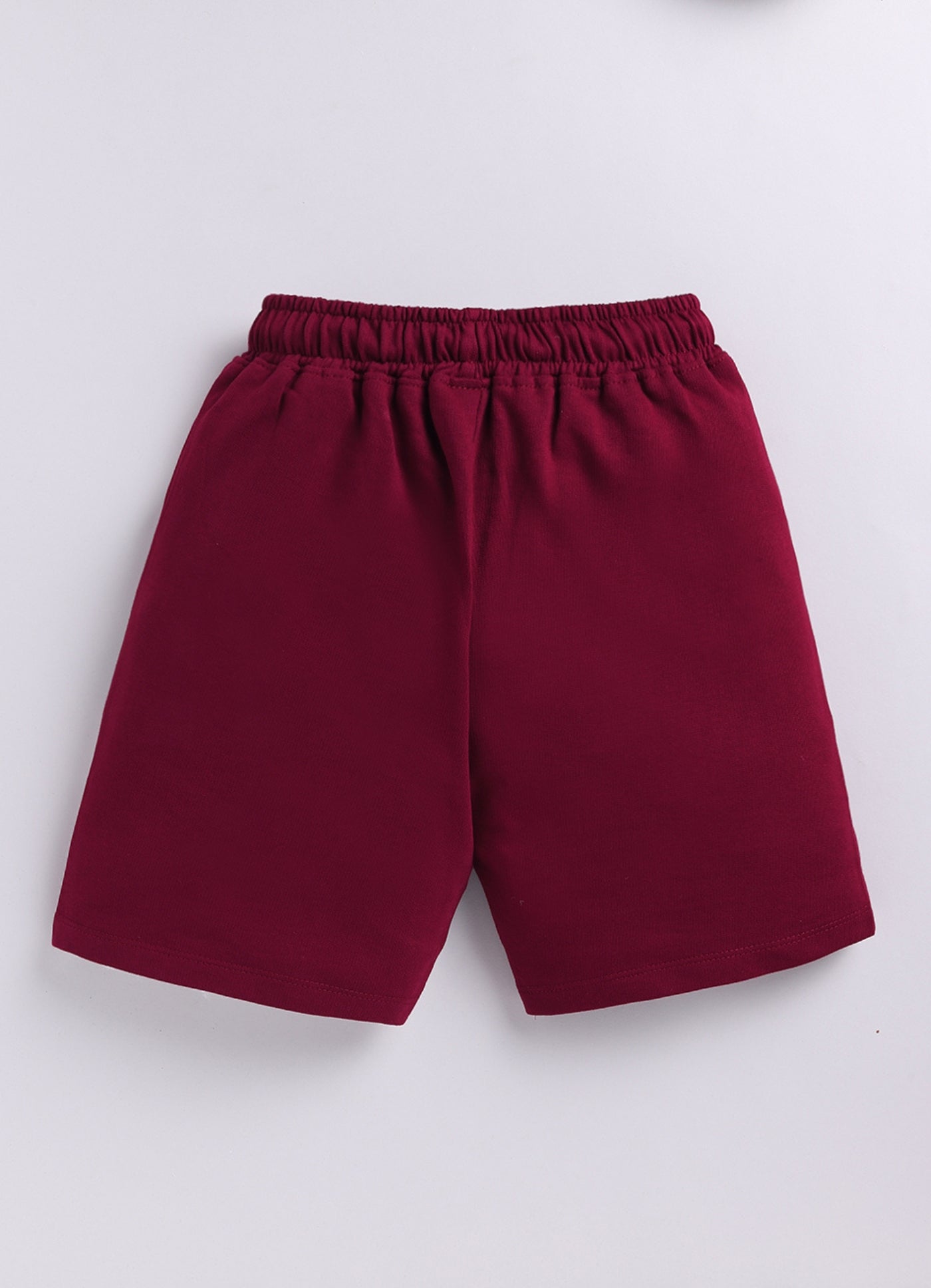 Typographic Colorblock Asymmetrical Knit Short