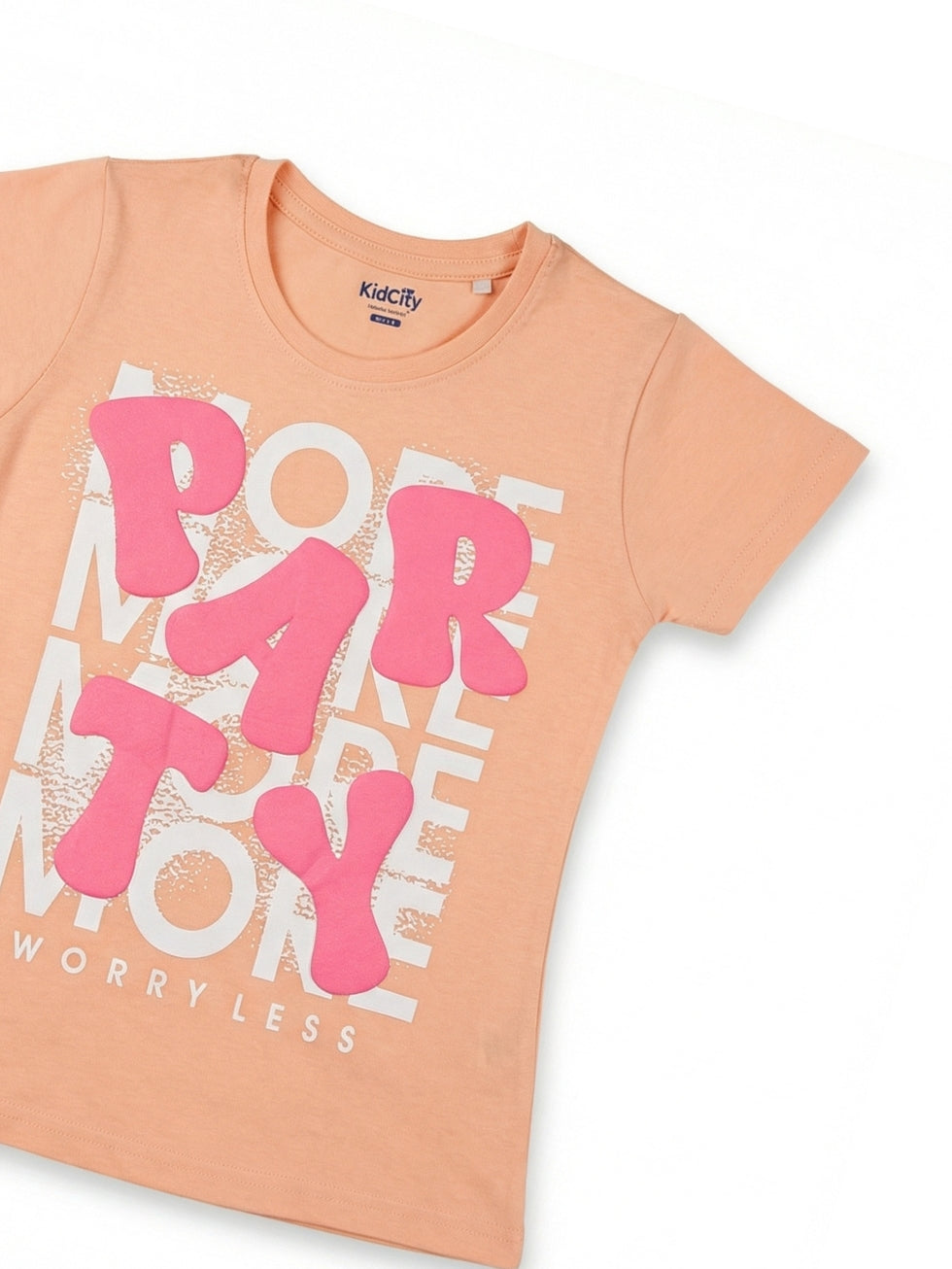 PARTY MORE Typographic Top.