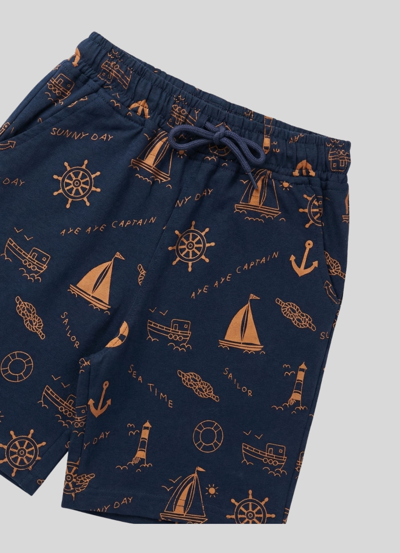 Nautical-Print  Shorts