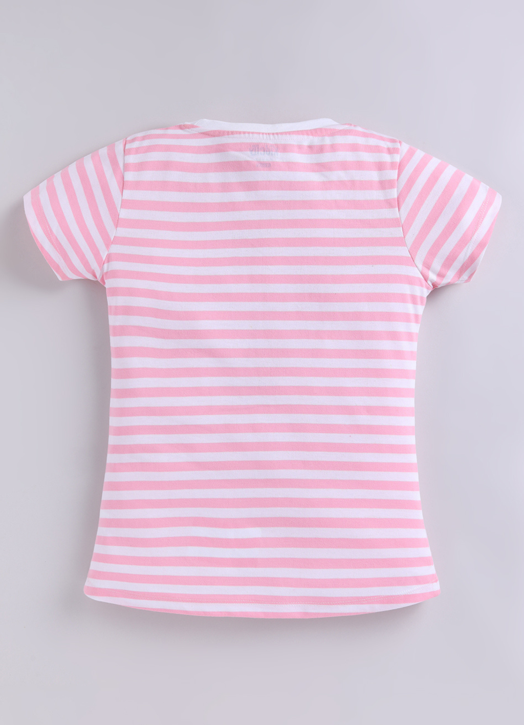 Girls Pink & White Striped "Kindness Matters" T-Shirt