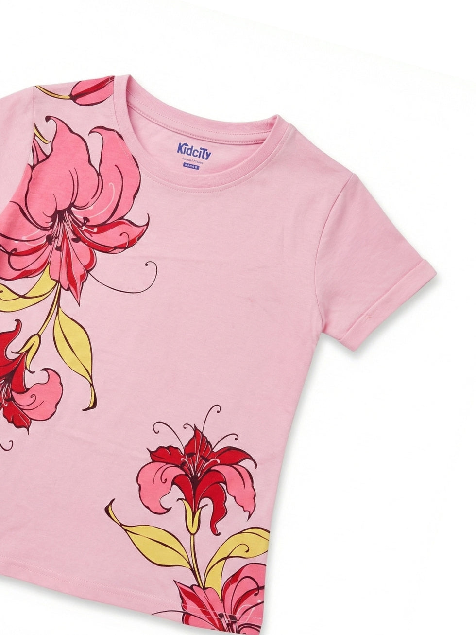Light Pink Lily Graphic Tunic Top.
