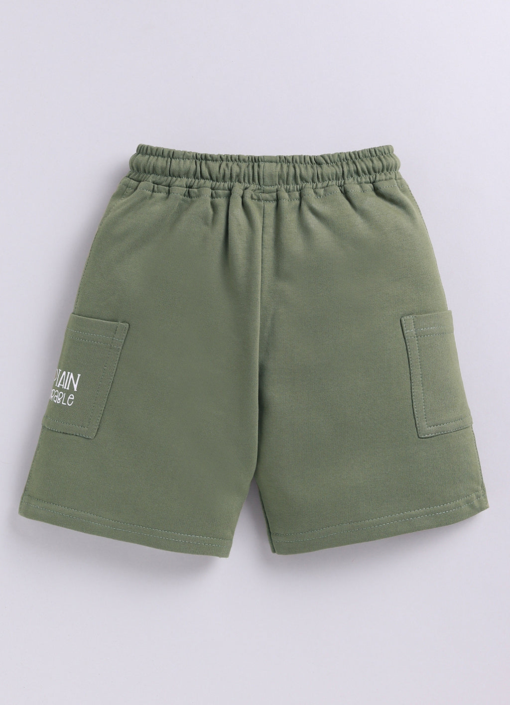 Cool Cargo Short with Typographic Detail