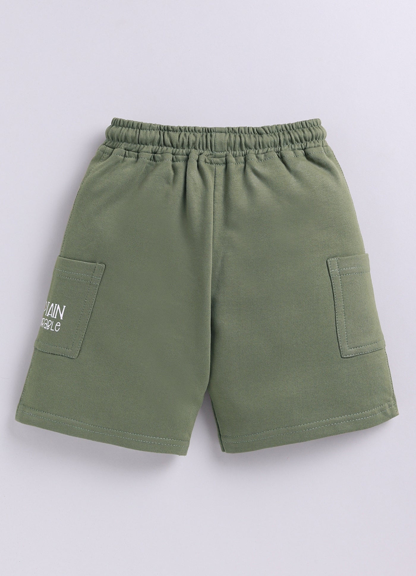 Cool Cargo Short with Typographic Detail