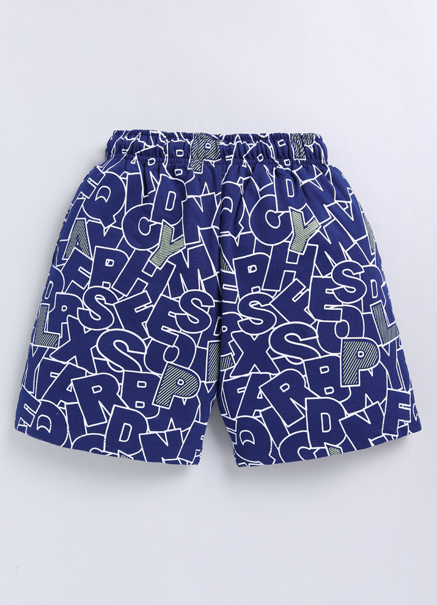 All-Over Alphabet Graffiti Print Shorts