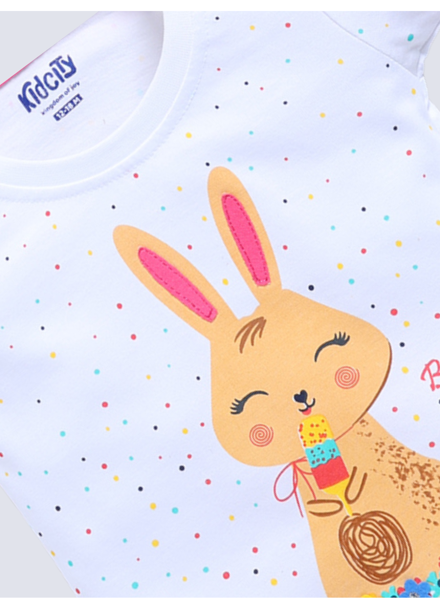Bunny & Happy Hearts 2 Pc Printed Tops