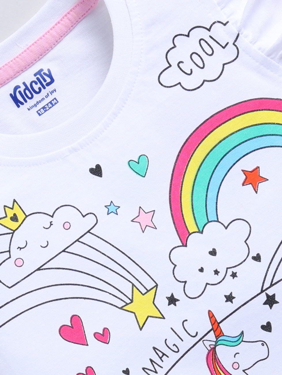 Unicorn & Rainbow 2 Pc Printed Tops