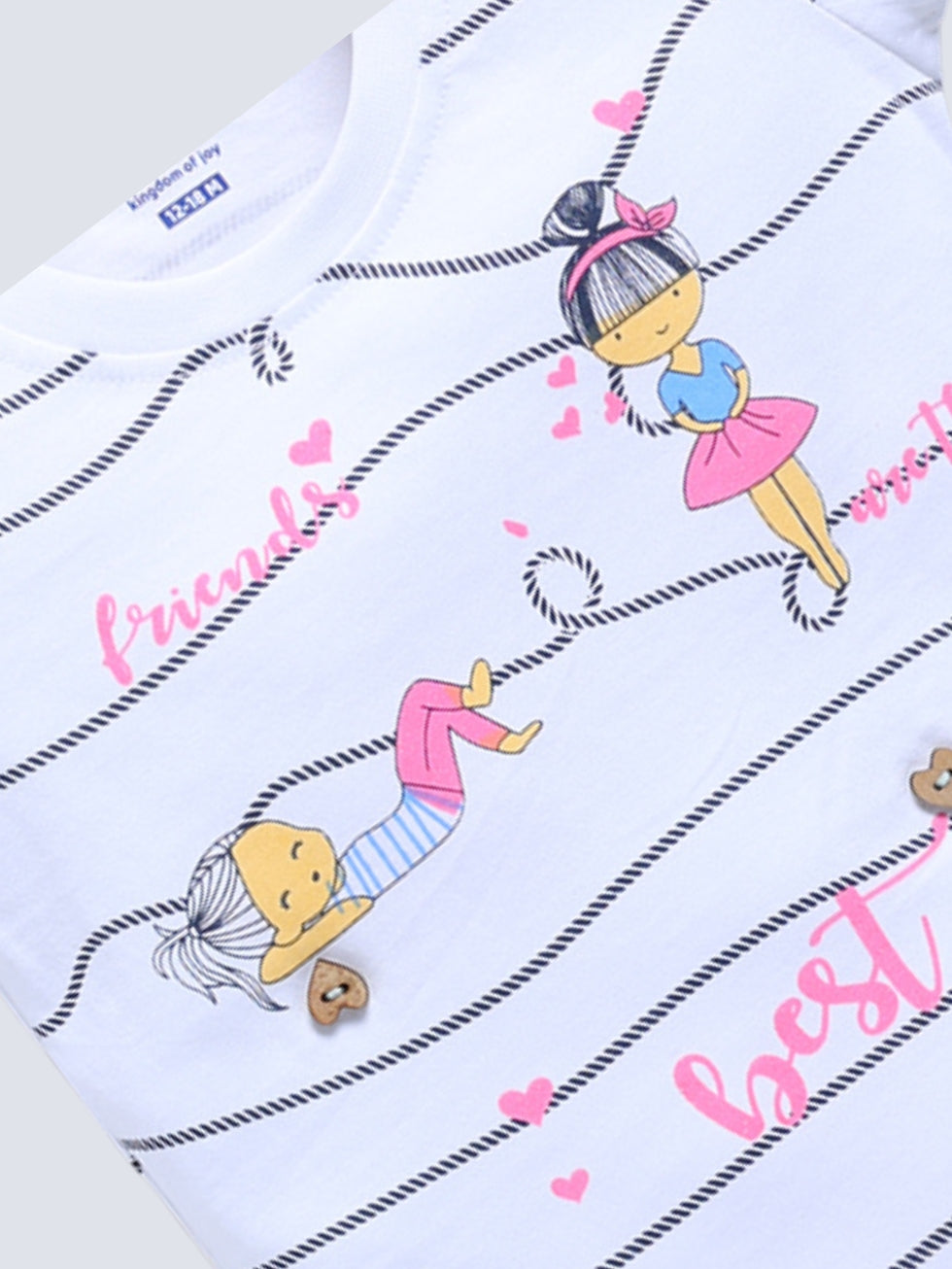 Swan & Friendship 2 Pc Printed Tops